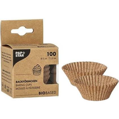 Papstar Backf”rmchen, aus Kakaoschalen, 30 mm, natur, Backform, Braun