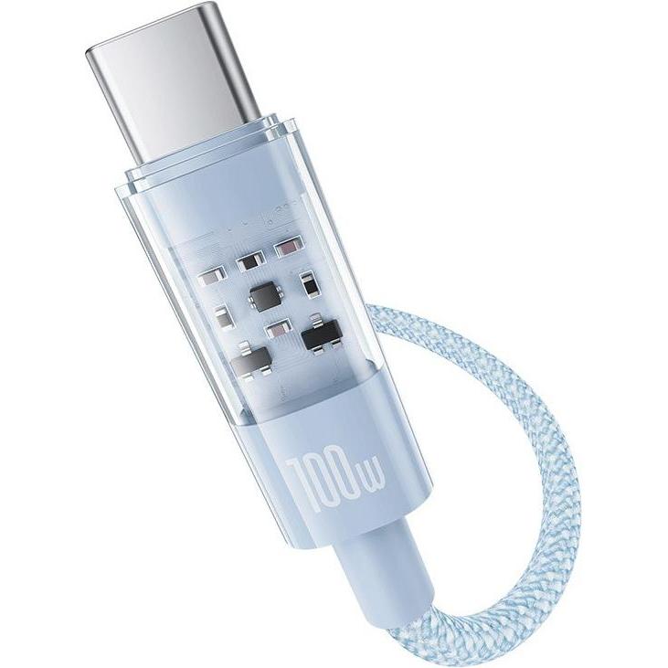 Thumbnail - Baseus Gem USB A auf USB C Schnellladekabel 2 m 100 W Blau (2 m), USB Kabel