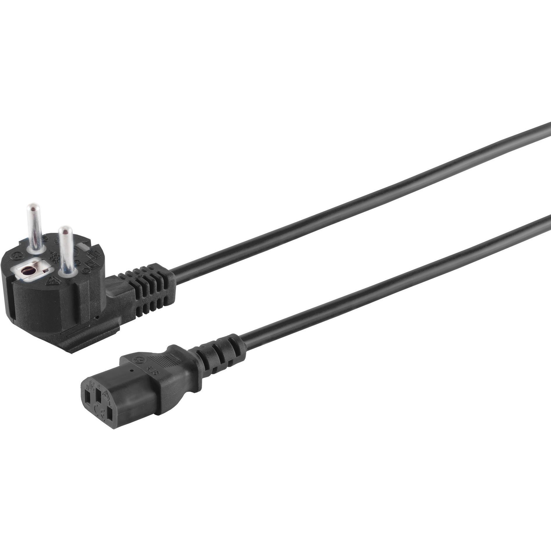 Shiverpeaks S/CONN maximum connectivity Netzanschlusskabel, Schutzkontaktstecker 90° auf Kaltgerätebuchse, 230 V (5 m), ...