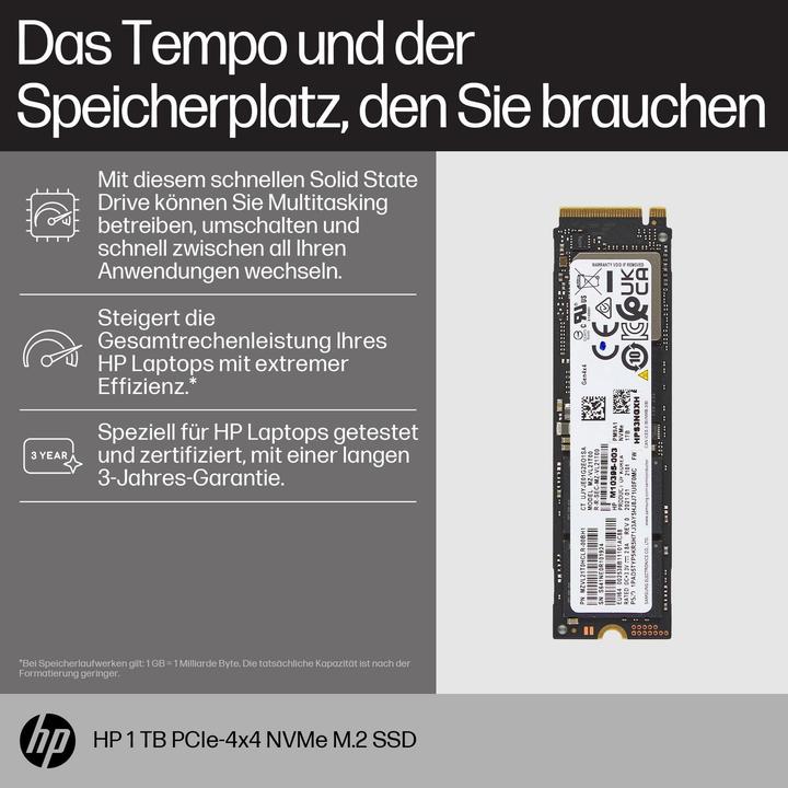 Image du produit HP 1TB PCIe4x4 NVMe M.2 SSD (1000 Go, M.2 2280)