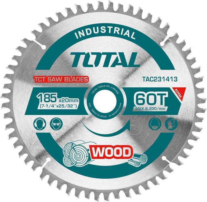 Produktbild Total Sägeblatt, 185mm, 60T, Industrie
