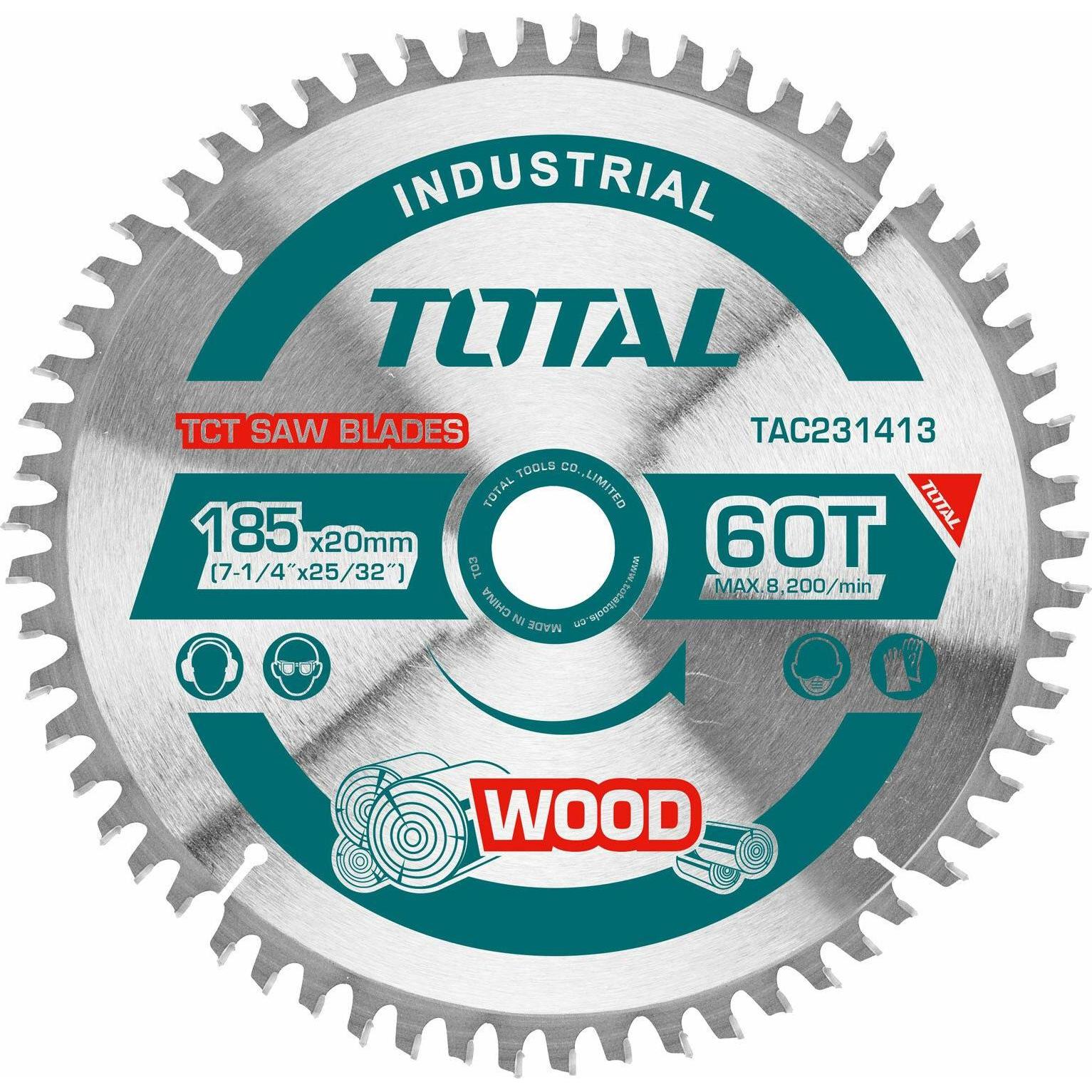 Total, Sägeblatt, Sägeblatt, 185mm, 60T, Industrie
