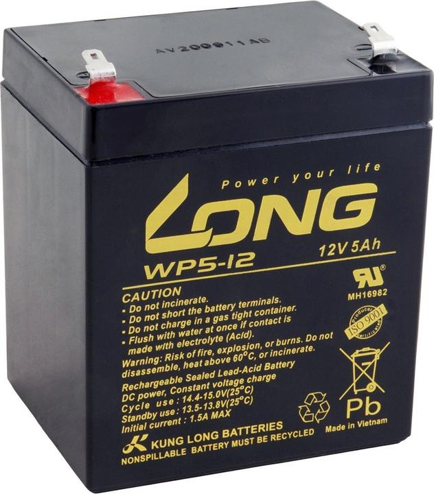 Produktbild Avacom Long 5Ah olovÄ›nÃ½ akumulÃ¡tor F1 (WP5-12 F1)
