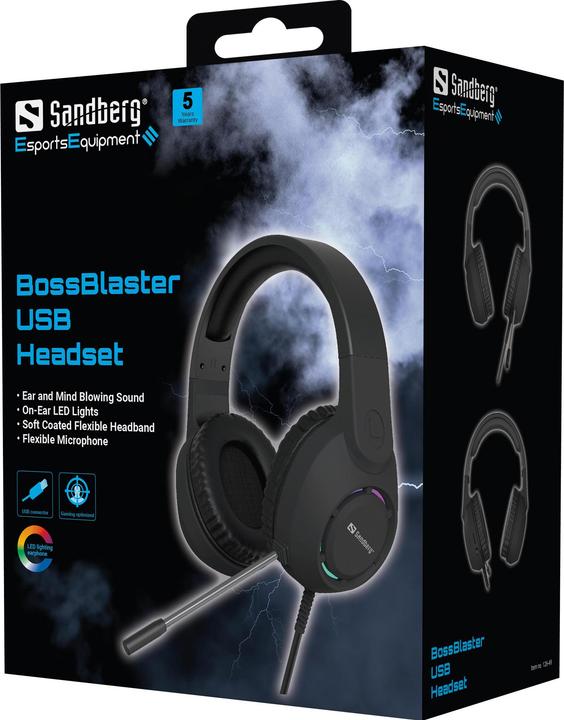 Actual product image Sandberg BossBlaster USB headset (Cable)