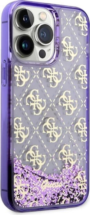 Produktbild Guess GUHCP14XLC4PSGU iPhone 14 Pro Max 6.7" purple/purple hardcase Liquid Glitter 4G Transculent (Apple iPhone 14 Pro Max)