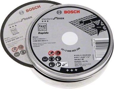 Immagine prodotto Bosch Professional Zubehör Disco da taglio PRO per acciaio inox e metallo, 115 x 1 x 22,23 mm
