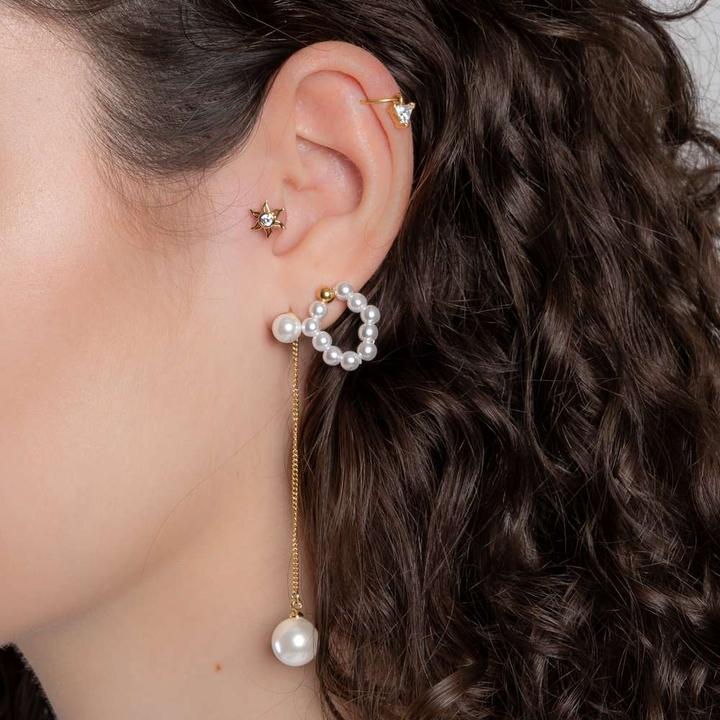Produktbild Bijouteria Ohrpiercing (Chirurgenstahl 316L, Kristall, PVD Beschichtung (goldfarbig))