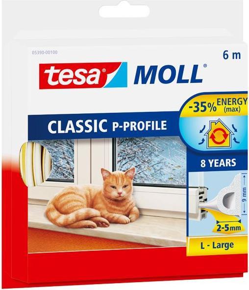 Image du produit tesa tesamoll CLASSIC Profilé P Joint de fenêtre, joint en caoutchouc pour l'isolation