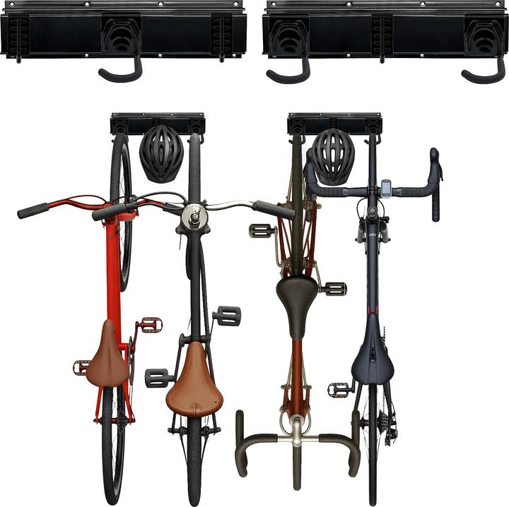 Relaxdays Fahrrad Wandhalterung mit Schiene