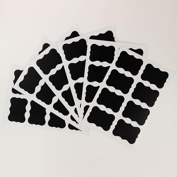 Etichette autoadesive nere in cartone (48 pezzi) (48 Pezzo/i)