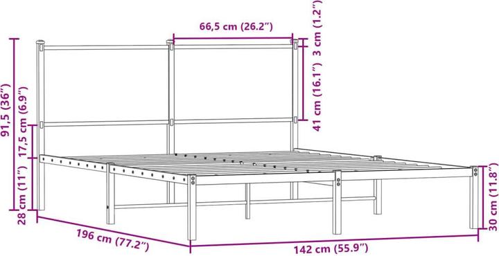 Image du produit vidaXL Bettgestell (137 x 190 cm)