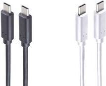 Actual product image Shiverpeaks ®-BASIC-S--USB-C connection cable--USB cable 3.2 USB type C plug to USB type C plug, Gen 2x2 s (0.50 m, USB 3.2 Gen 2x2, 60 W)