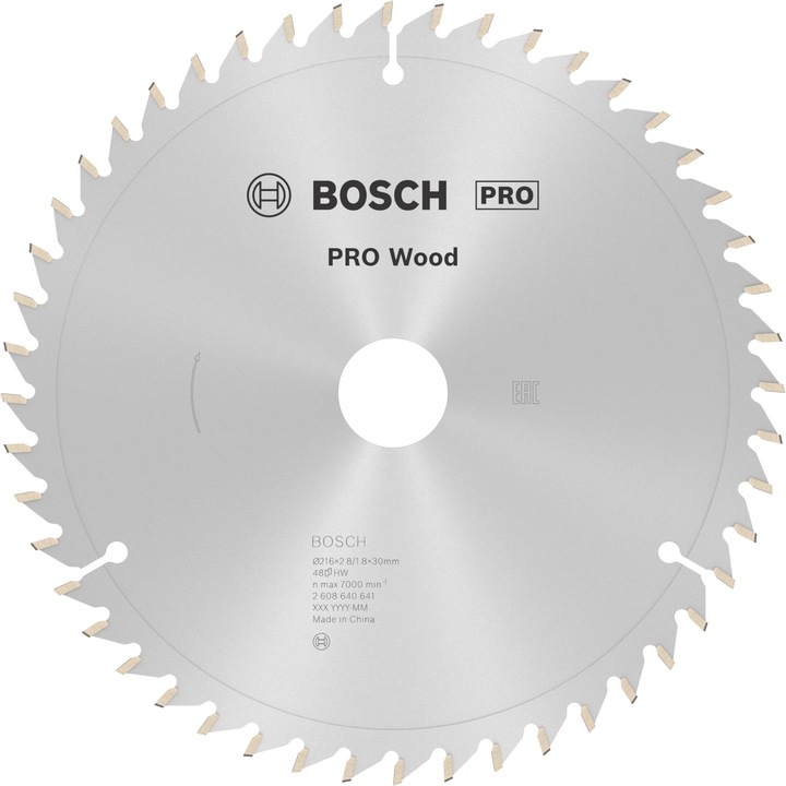 Immagine prodotto Bosch Professional Zubehör Lama per sega circolare PRO Wood, 216 x 2,8 x 30 mm