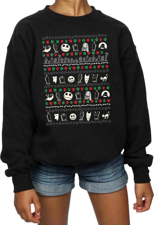 Image du produit Disney - Sweat NIGHTMARE BEFORE CHRISTMAS FESTIVE ICONS - Fille (140, 146)