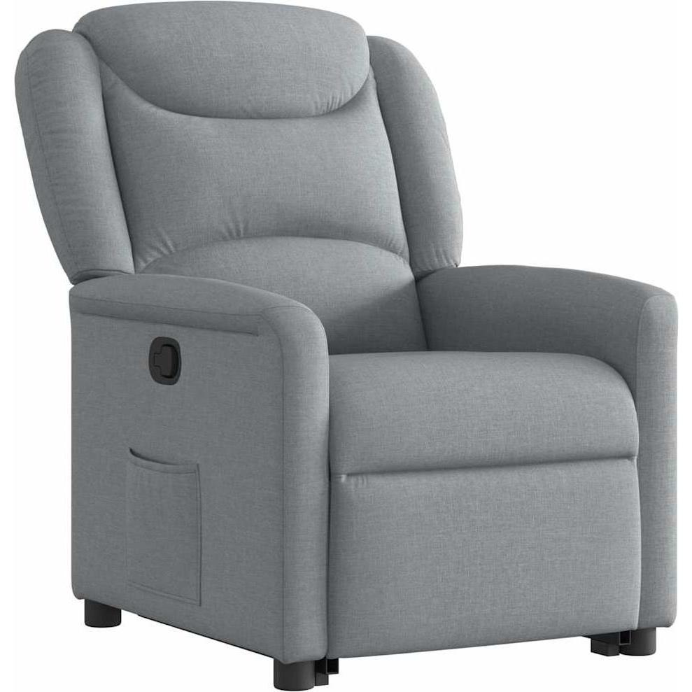 VidaXL, Sessel, Relaxsessel mit Aufstehhilfe Hellgrau Stoff