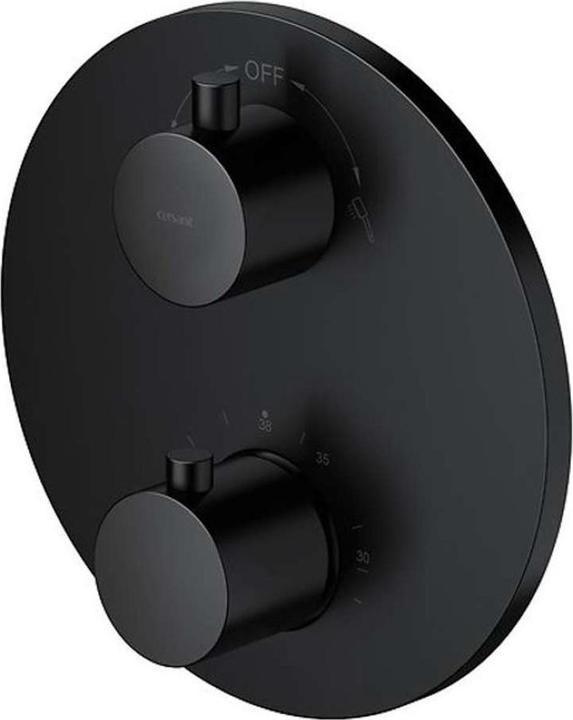 Cersanit zen - inbouw thermostaatkraan voor 2 functies, met inbouwdeel, zwart