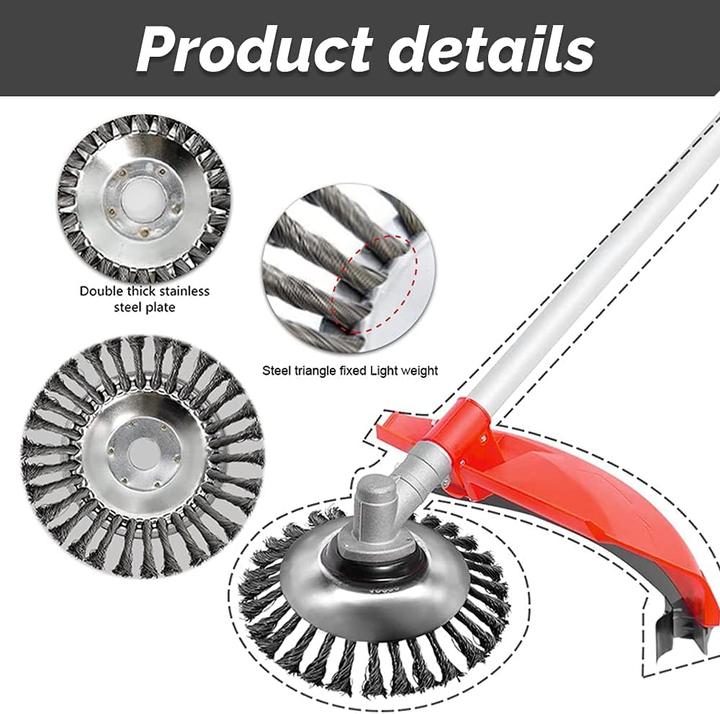 Actual product image Ellxen Unkrauttrimmer mit Adaptern (150 mm) (Weed whacker, Garden machinery attachment)