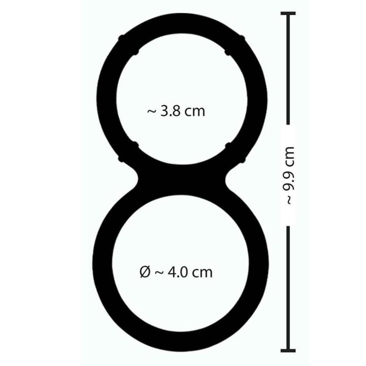 Actual product image You2Toys Metallic Silicone cock and ball ring (4 cm)