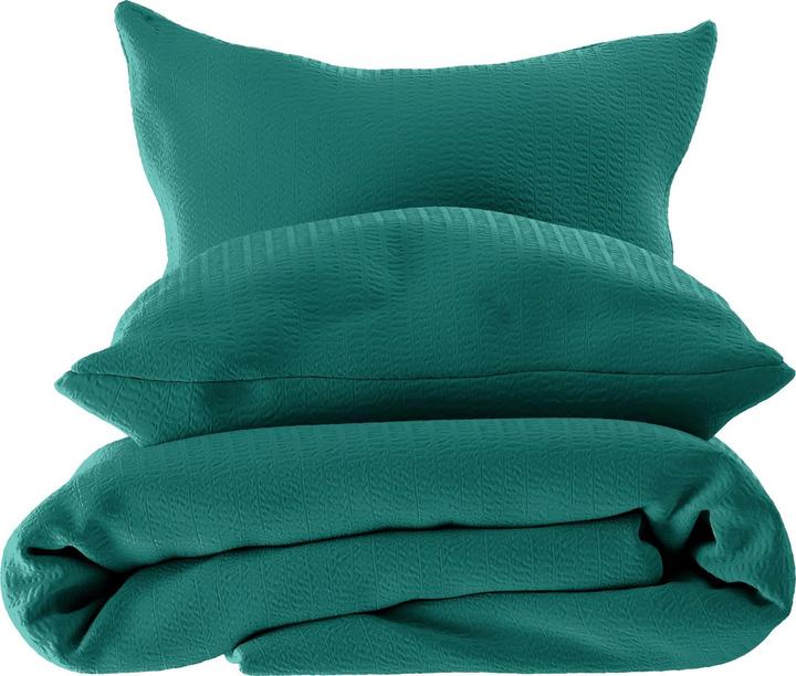 Actual product image Lotus Bettwaren Bettwäsche Satin Seersucker uni (Duvet cover, 200 x 210 cm)
