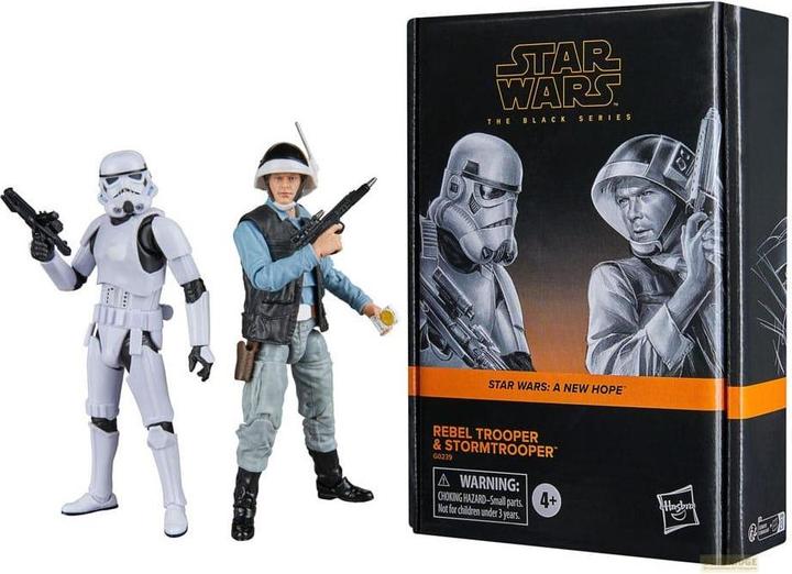 Produktbild Hasbro Star Wars Episode IV Black Series Actionfiguren 2er-Pack Rebel Trooper & Stormtrooper 15 cm