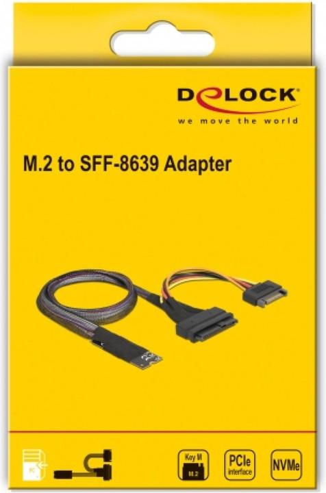 Energy Label Delock M.2 Key M to U.2 SFF-8639 NVMe adapter
