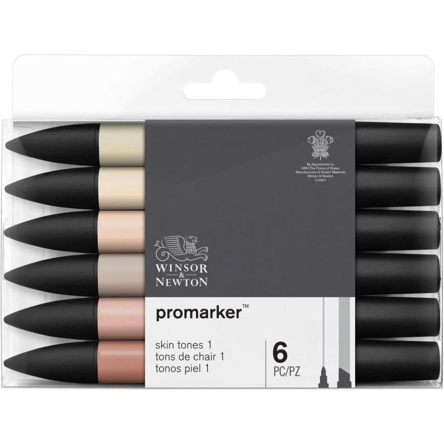 Thumbnail - Winsor & Newton, Marker, 0290114 ProMarker, Professioneller Layoutmarker - 2 Spitzen, fein und breit für Zeic (Schwarz, ...