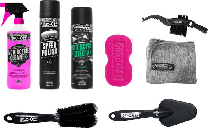 Immagine prodotto Muc-Off Kit Bicicletta Ultimate (1800 ml, Lubrificante universale, Spugna, Pulitore per biciclette, Detergente per catena, Set di cura)