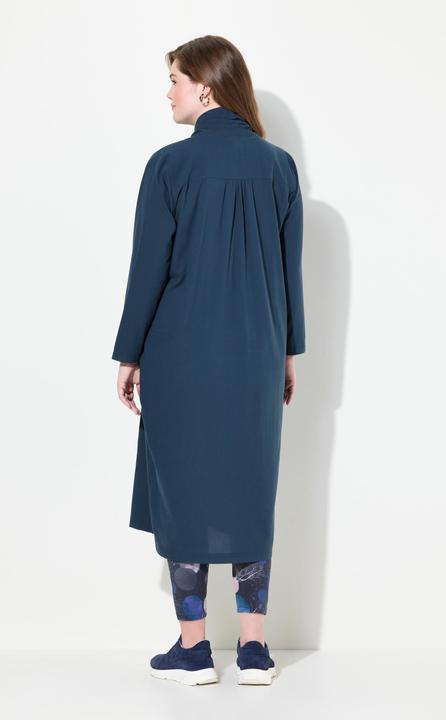 Immagine prodotto Ulla Popken Blusa lunga con effetto incrociato, scollo montante e maniche lunghe (58)