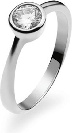 Produktbild Natsumi Schmuck Ring Solitaire Weissgold 18K/750 mit Zirkonia (50, 750/18 K Gold)