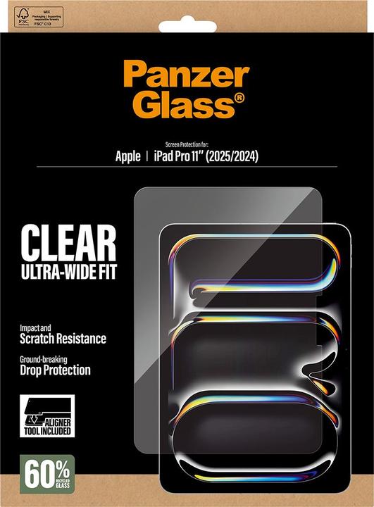 Image du produit PanzerGlass Screen Protector Glass (1 pcs, Apple iPad Pro 11 2024, Apple iPad Pro 11 2025)