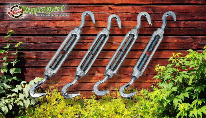 Actual product image Aquagart 5 Seilspanner für Wildzaun Fostzaun Spannschloss Drahtspanner 2 Haken