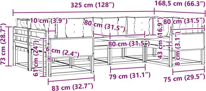 Produktbild vidaXL Outdoor-Sofagarnitur