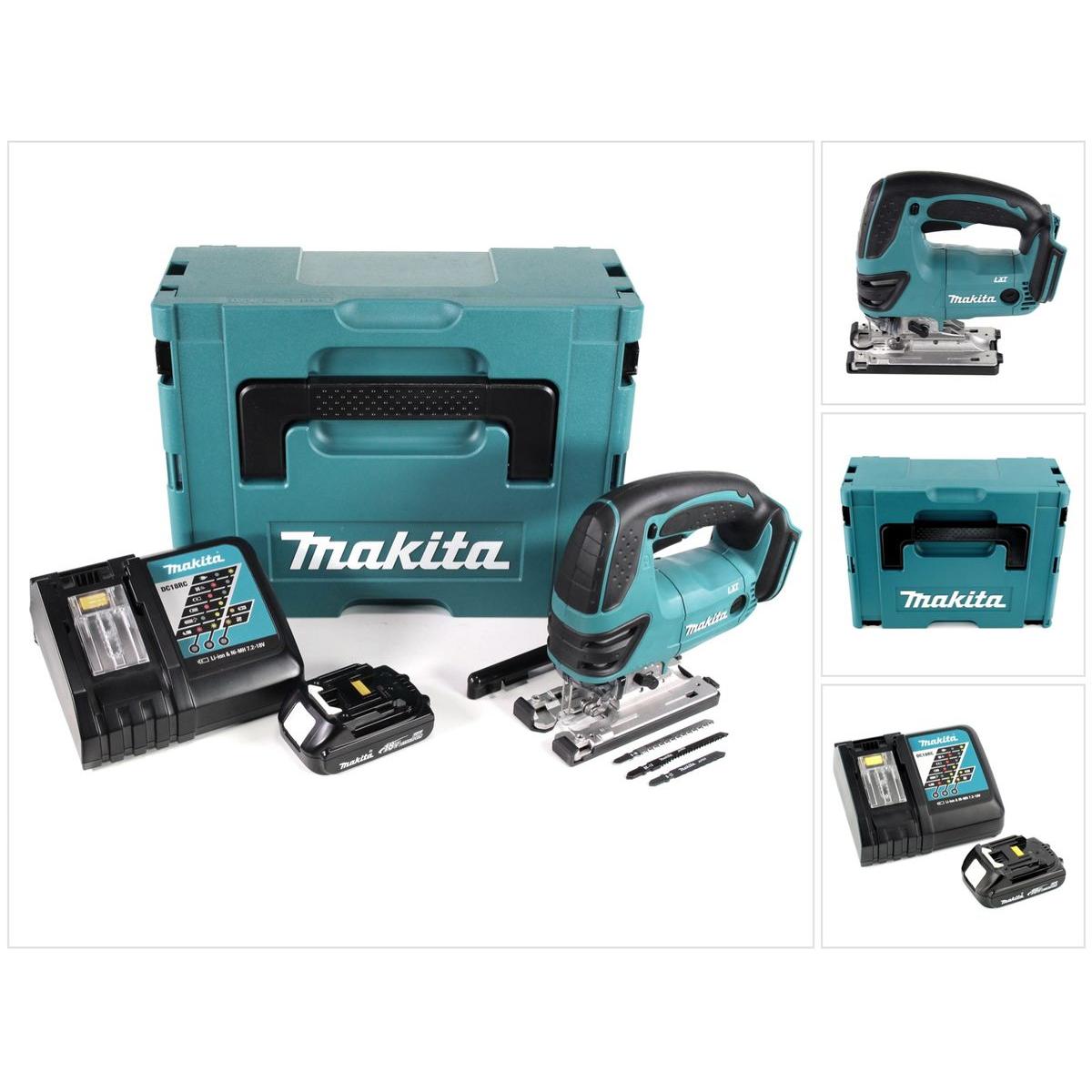 Makita, Sega universale a batteria, DJV 180 RY1J Seghetto alternativo a batteria 18V + 1x batteria 1,5Ah + caricatore + Makpac
