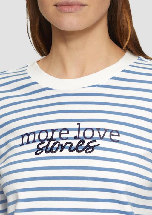 Produktbild S.Oliver T-Shirt Gestreiftes Langarmshirt im Relaxed Fit mit Artwork (44)