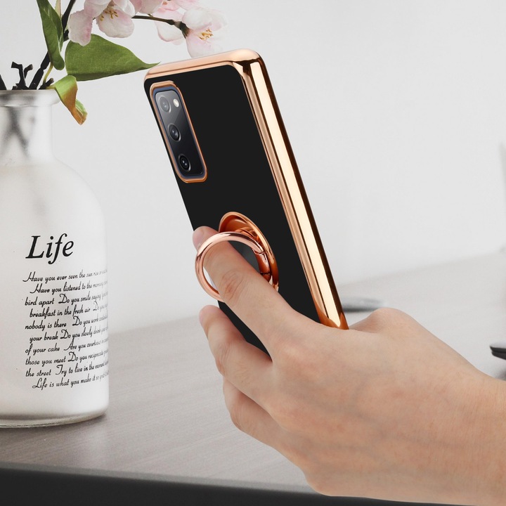 Produktbild Cadorabo Hülle für Samsung Galaxy S20 FE im TPU mit Kameraschutz und Ring LM089 Style (Samsung Galaxy S20 FE)