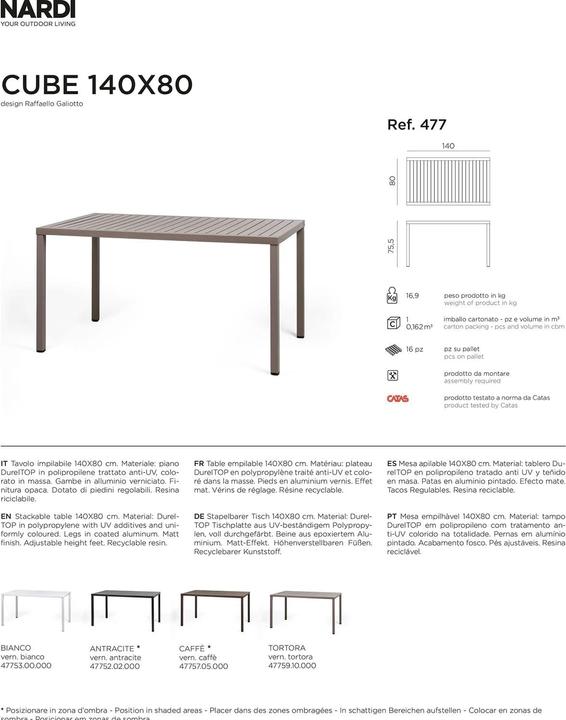 Produktbild Nardi Cube (140 cm)