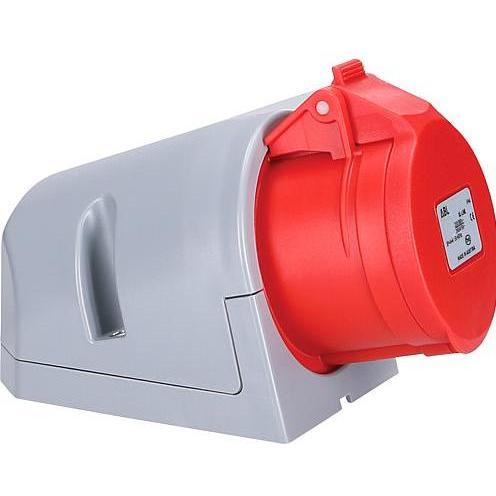 10x ABL, Steckdose, CEE Wandsteckdose, IP44, 32A, 5-polig, 400V, 6h, rot, schraubenlos