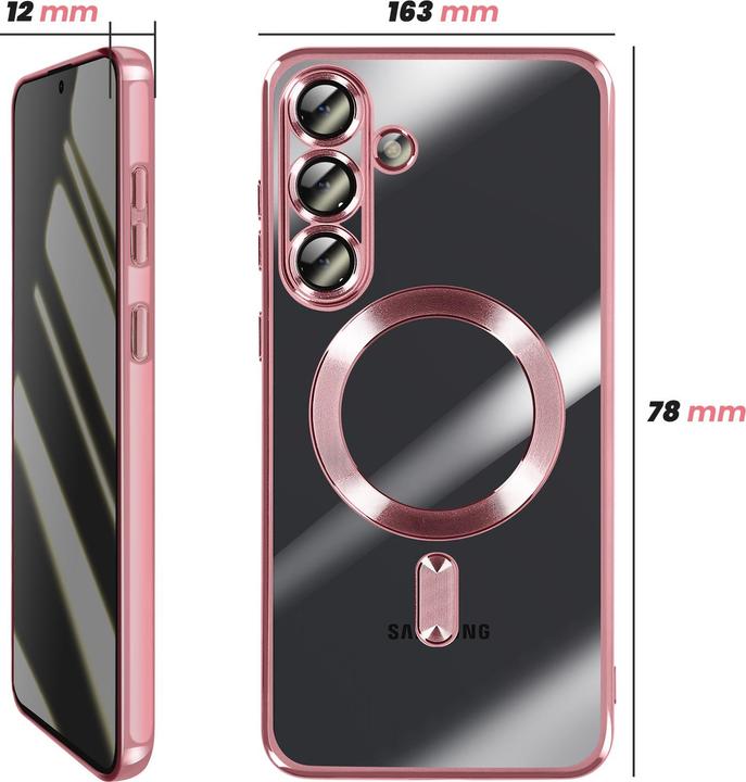 Produktbild Avizar MagSafe Hülle Galaxy S25 FE weich chrom (Samsung Galaxy S25 FE)