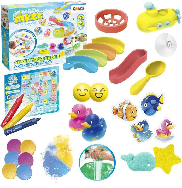 Actual product image Craze Advent calendar Inkee bath toy