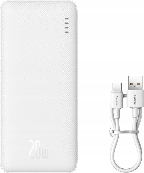 Produktbild Baseus Airpow 10000mAh 20W powerbank (white) (10000 mAh, 20 W, 74 Wh)