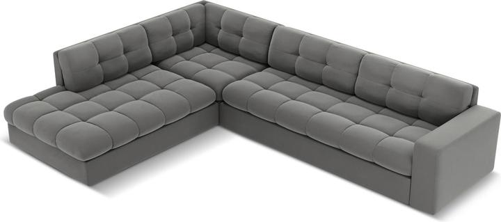 Actual product image CXL by Christian Lacroix Velvet Left Corner Sofa, "Yohan", 5 Seats, 236x199x72 Made in Europe (Corner sofa)