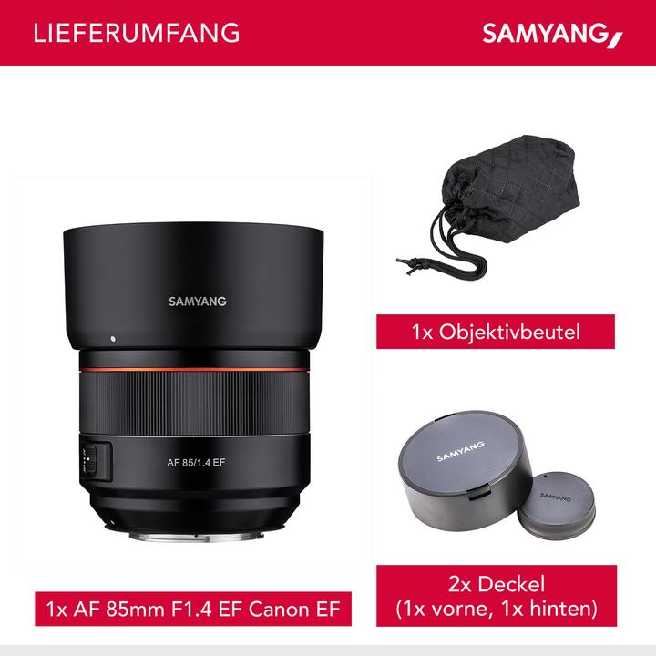 Actual product image Samyang AF 85mm f/1.4, Canon EF (Canon EF, Canon EF-S, APS-C / DX, full size)