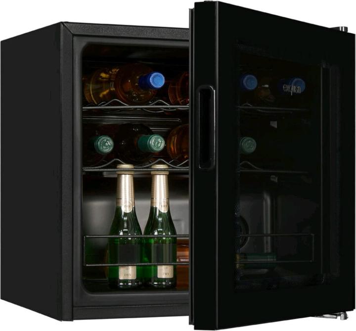 Actual product image Exquisit WS1-12-GTE-030G black, wine cooler (free-standing unit)