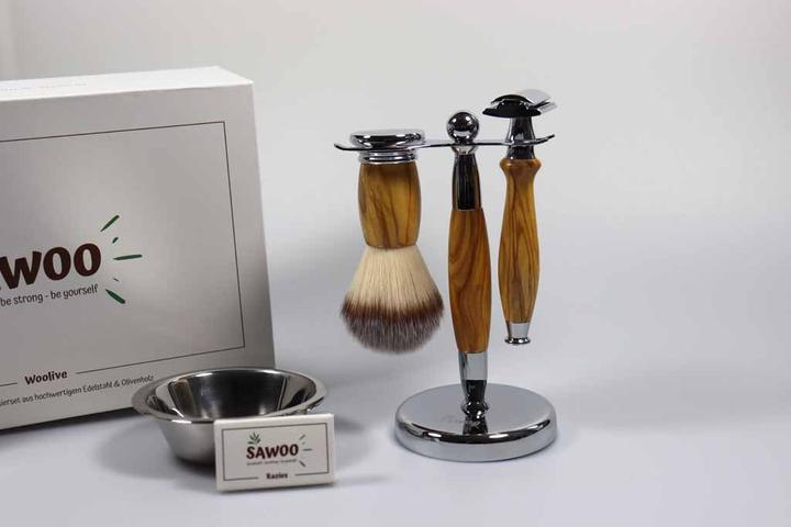 Actual product image Sawoo Shaving set Woolive 5pcs.