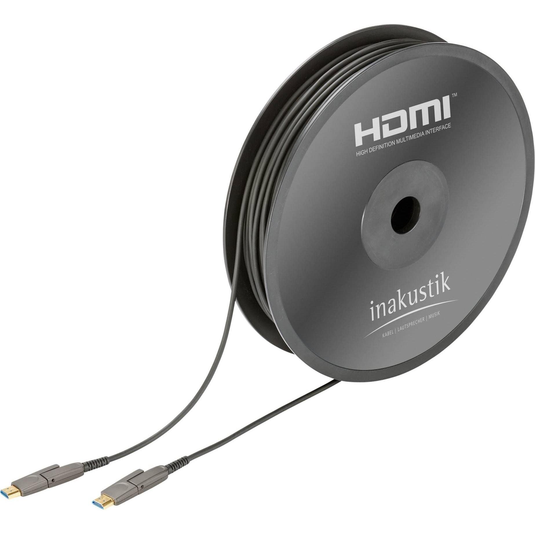 Inakustik HDMI (Typ A) micro HDMI (Typ D) — DVI micro HDMI (Typ D) (30 m, HDMI, DVI), Video Kabel