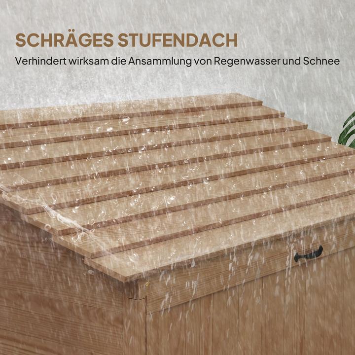 Produktbild Outsunny Gartenschrank Tannenholz Braun
