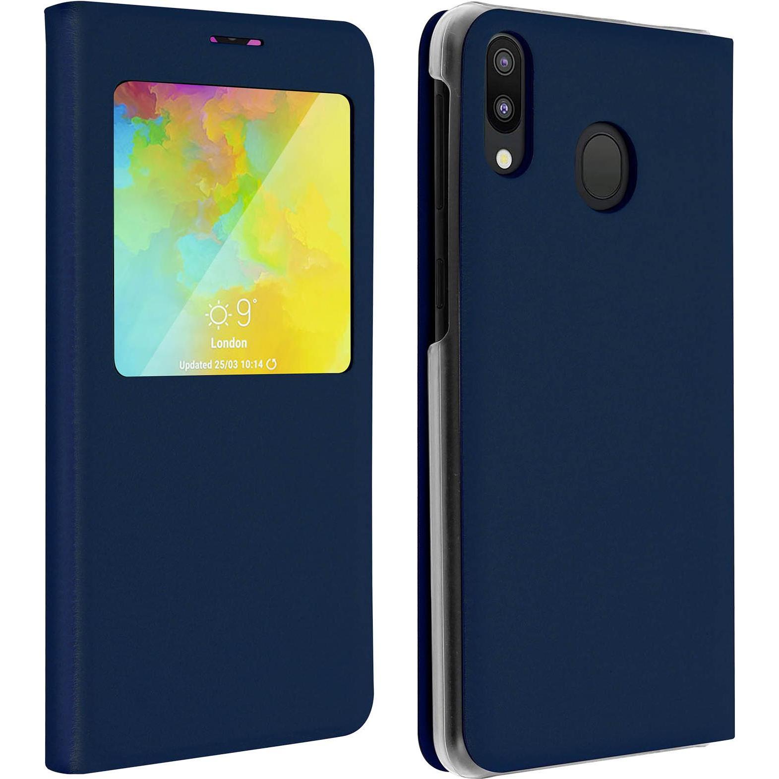 Avizar Sview Series (Samsung Galaxy M20), Smartphone Hülle, Blau