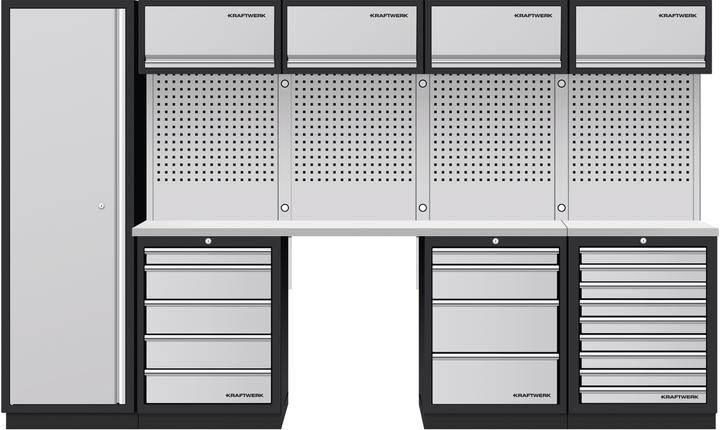 Immagine prodotto Kraftwerk Mobilio 5 pezzi combi, colonna, 4/5/9 cassetti, acciaio inox (48.80 cm, 200 cm)