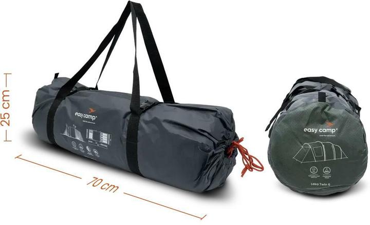 Produktbild Easy Camp Leka Twin (Tunnelzelt, 13.40 kg, 6 Personen)