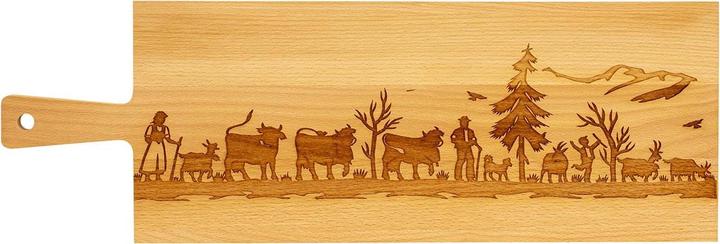Produktbild Kadastar Holz-Servierbrett "Alpaufzug Familie" lang